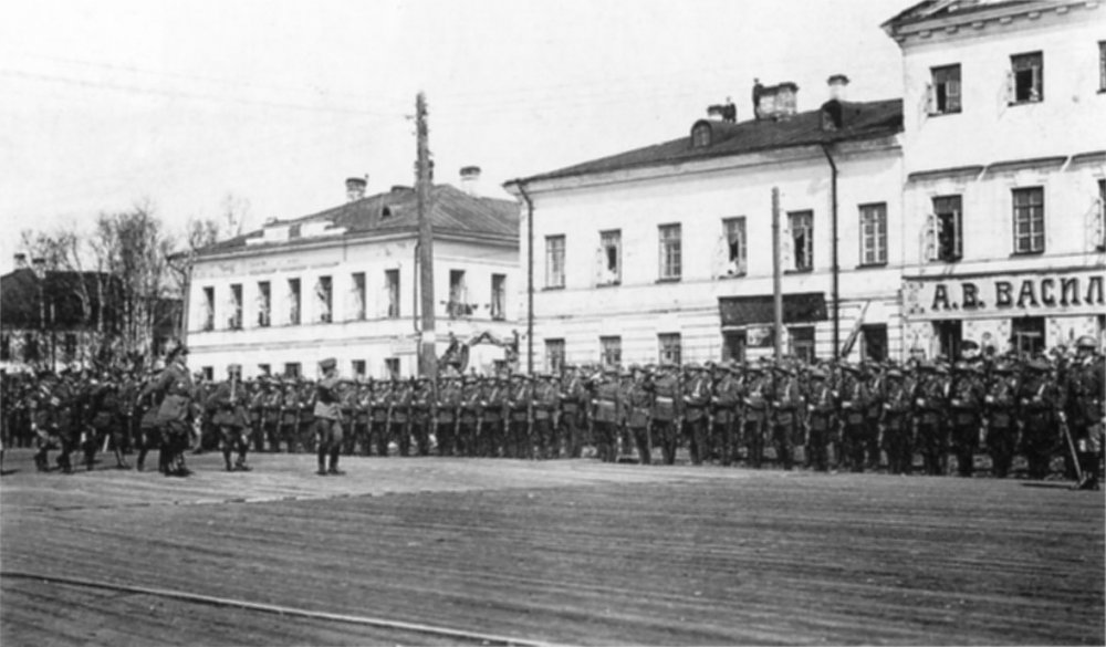 Парад британских войск в Архангельске, 1919