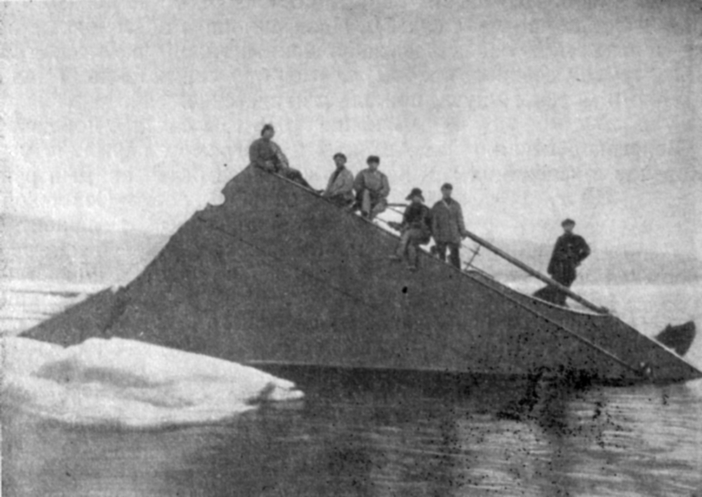Останки гидрографического судна «Вайгач» в Енисейском заливе. 1927 г.