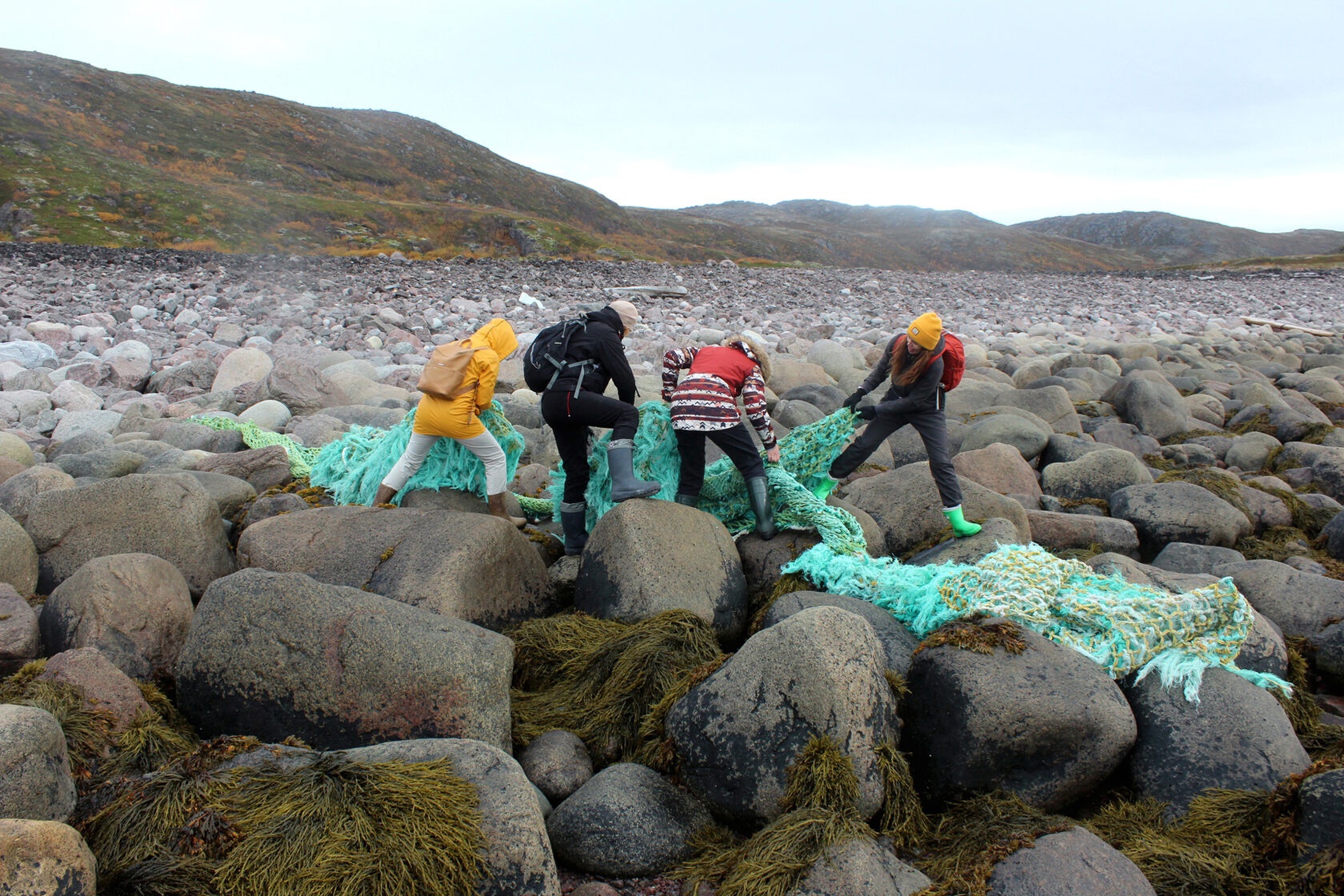 5,3 тонны пластикового мусора вывезли волонтеры экспедиции «Чистый Териберский берег - 2023»