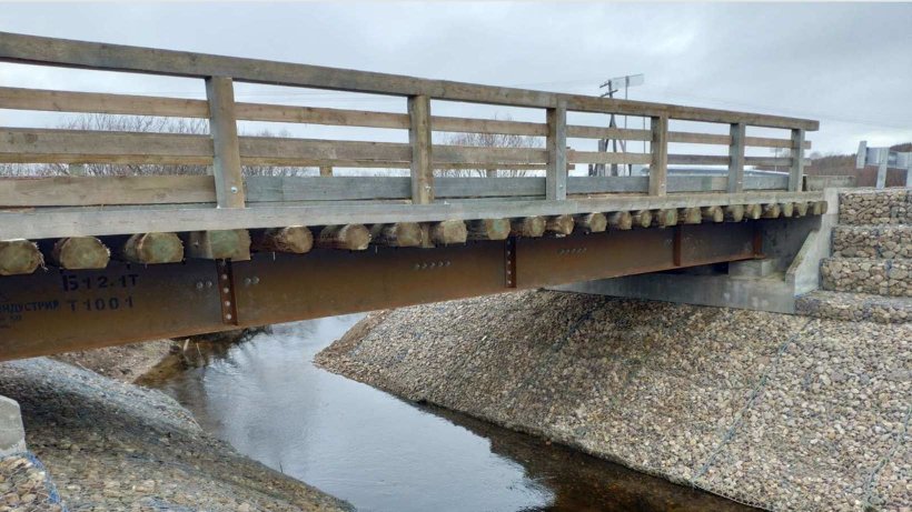 Уникальный нержавеющий мост построили в Архангельской области