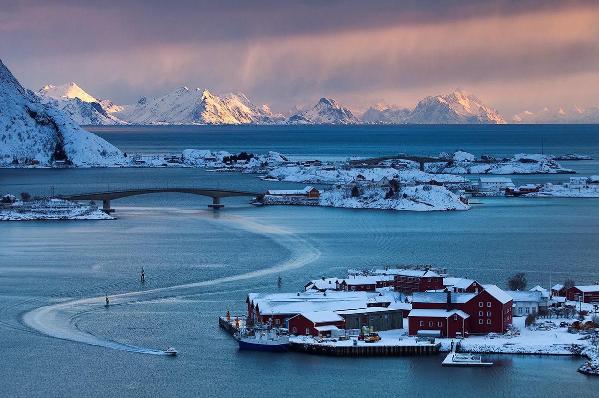 Норвегия Лофотены зима