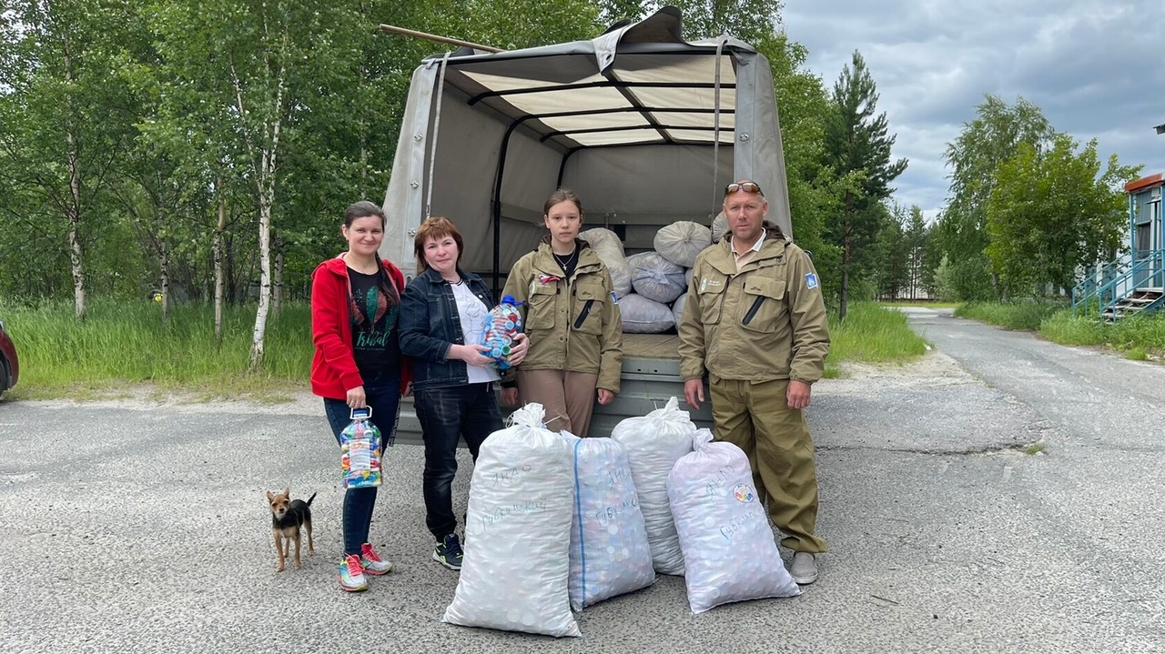 27 мешков «добрых крышечек» собрали в Губкинском