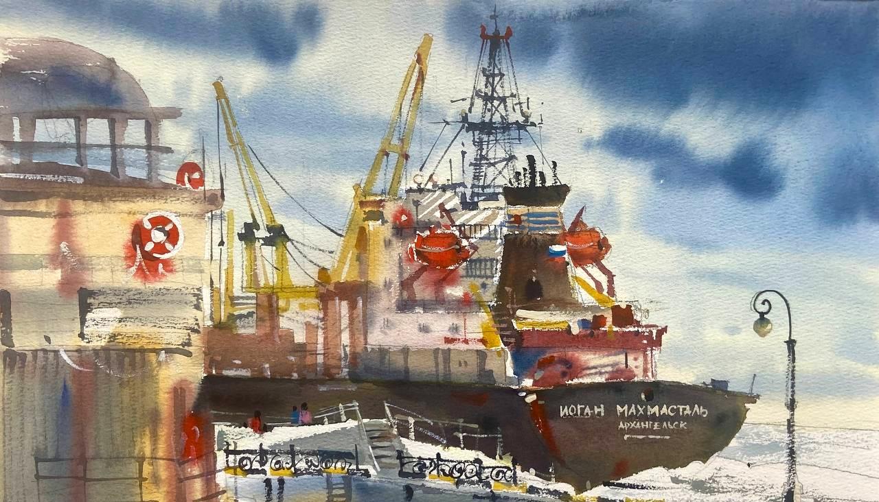 Порты и города Северного морского пути глазами художников: в Санкт-Петербурге 24 апреля открывается выставка «Арктика. Пленэр. 500»
