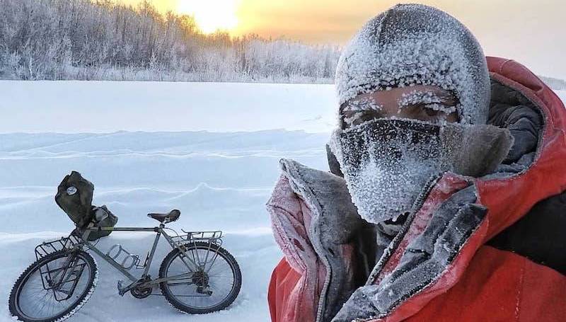 Итальянский велосипедист завершил экстремальное путешествие по Якутии