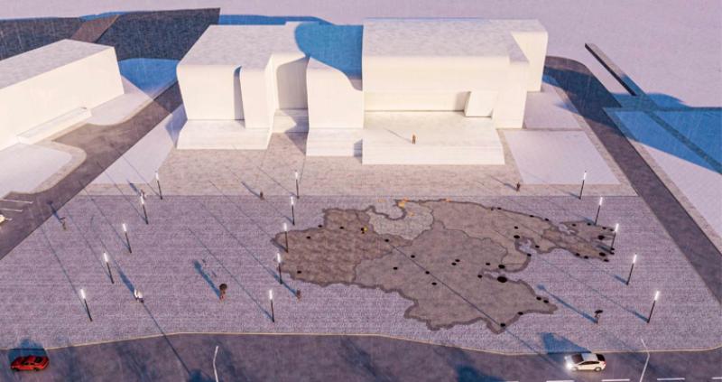 Масштабную карту Чукотки планируют выложить из камня на главной площади Анадыря