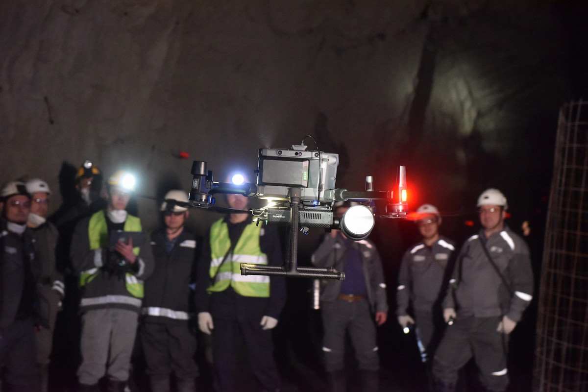 В Заполярных рудниках испытали новый дрон для лазерного сканирования