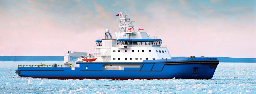 Новый портовый ледокол для обеспечения круглогодичной навигации в российской Арктике начала разрабатывать ОСК