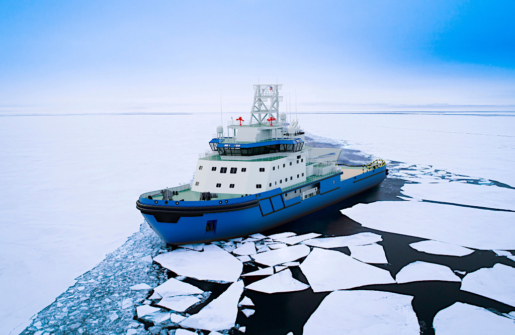 Новый портовый ледокол для обеспечения круглогодичной навигации в российской Арктике начала разрабатывать ОСК