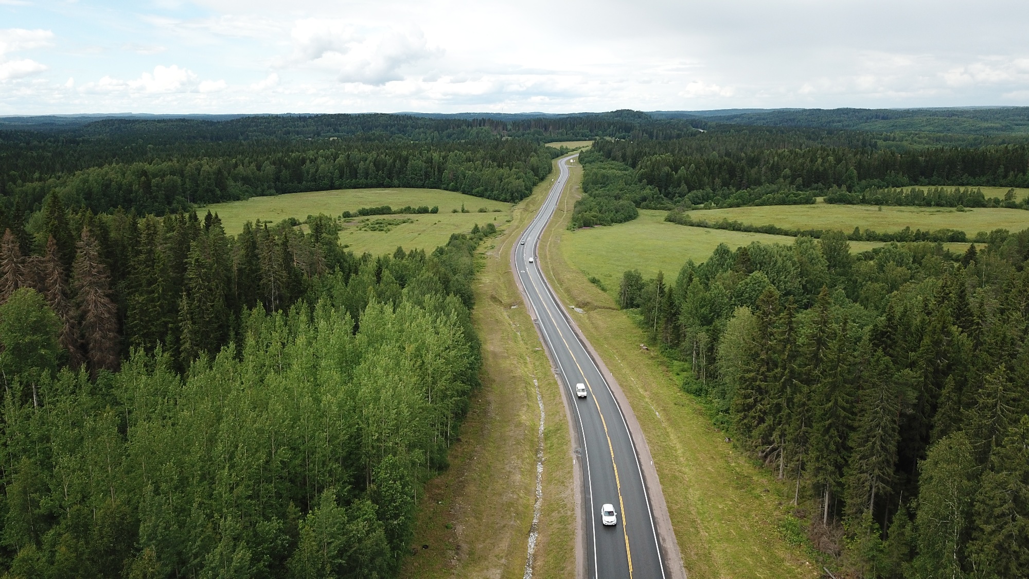Ремонт дороги к российско-финской границе завершается в Карелии