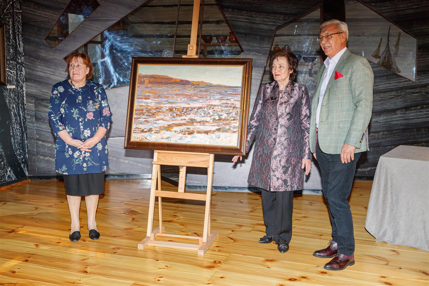 Картина художника Александра Борисова передана в дар музею художественного освоения Арктики