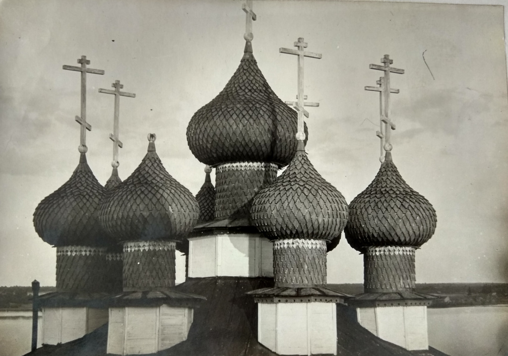 Кижский погост. Главы. Фото П.Д. Барановского, 1926 год.