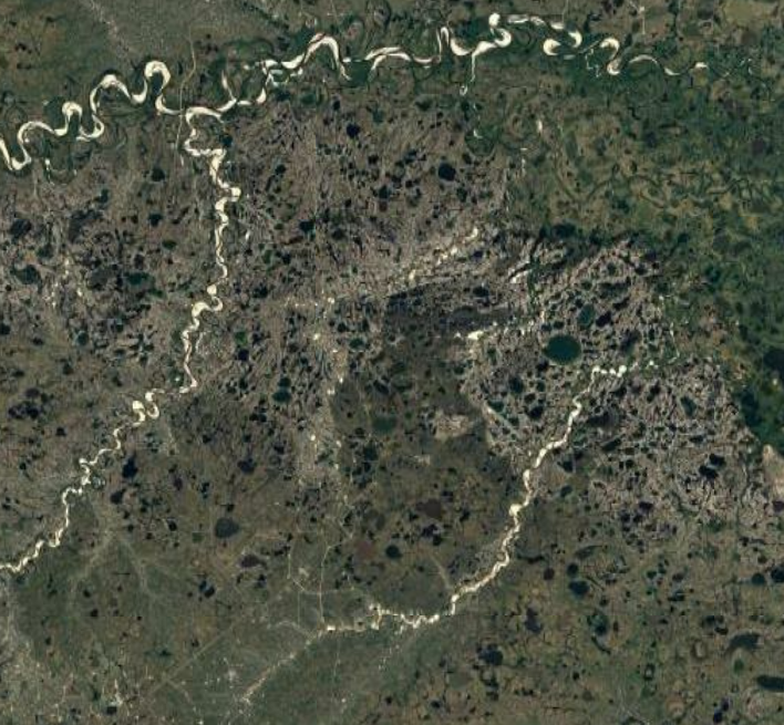 Термокарстовые озера на снимке (ресурс Google Maps)