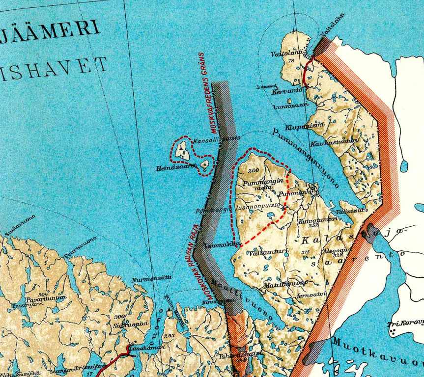 Фрагмент финской карты с островами