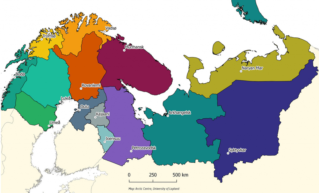 Карта Баренцева Евро-Арктического региона