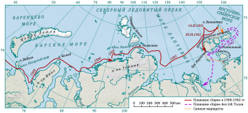Карта Русской полярной экспедиции