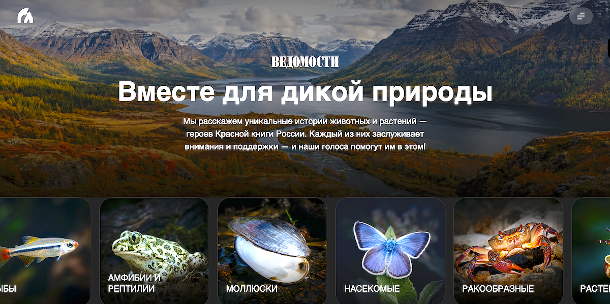 Проект «Вместе для дикой природы» проводит первое всероссийское голосование за выбор 100 наиболее уязвимых животных и растений